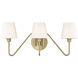 Kennedy 3 Light 23.5 inch Brushed Champagne Bronze Vanity Light Wall Light